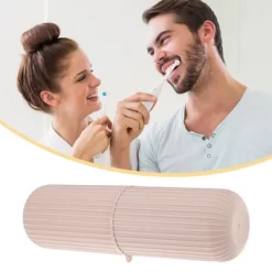 Unique Bargains Portable Toothbrush Organizer Cases Traveling Toothbrush Holders Case Plastic 7.60"x2.44"x2.24" 1 Pcs