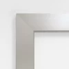 Amanti Art Brushed Sterling Silver Petite Bevel Wood Bathroom Wall Mirror 28 X 22 In.