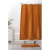 Summer Sun Home Art Lines Memory Foam Bath Mat Orange - Deny Designs
