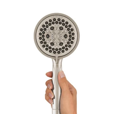 7 Mode Power Pulse Hand Held Single Shower Head Brushed Nickel - Waterpik - Image 4