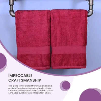 Plush And Highly Absorbent Greenbury Rayon From Bamboo And Cotton Blend Plush And Durable Modern Assorted 6-Piece Towels Set By Blue Nile Mills - Image 8