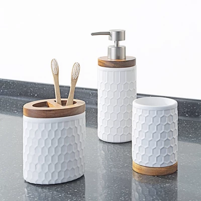 3pc Echo Bath Accessories Set White - 88 Main - Image 4