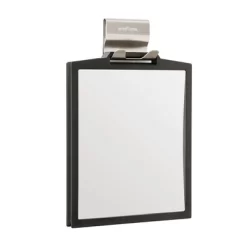 Doppio Double Sided Fog Resistant Magnifying Shatter Proof Shower Mirror Black/Stainless Steel - Better Living Products