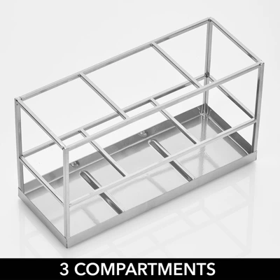 MDesign Steel Bathroom Countertop Hair Care Storage Organizer Basket - Image 3