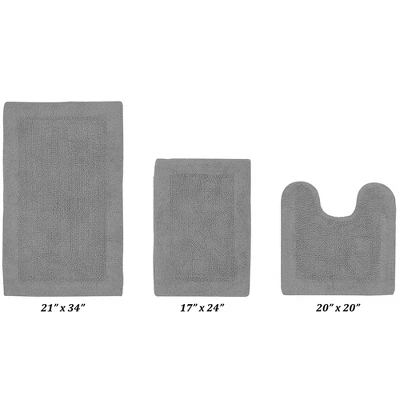 Edge Collection 100% Cotton Tufted Reversible 3 Piece Bath Rug Set - Better Trends - Image 4