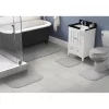 5pc Shaggy Nylon Washable Bathroom Rug Set Platinum Gray - Garland Rug