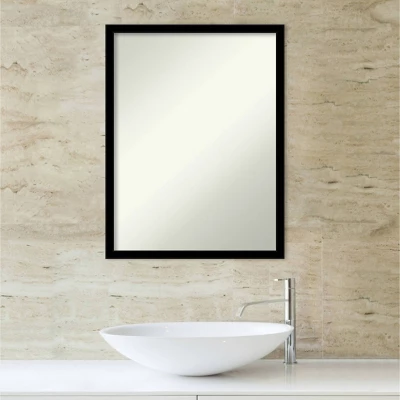 20" X 26" Non-Beveled Bathroom Wall Mirror Jet Black - Amanti Art - Image 4