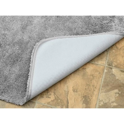 2pc Finest Ultra Luxury Plush Washable Bath Rug Set Platinum Gray - Garland Rug - Image 4