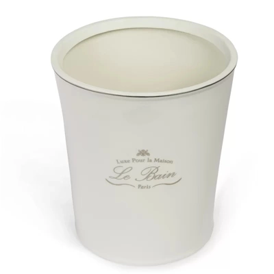 Le Bain Paris Pabst Ceramic Open Waste Basket For Bathroom- 1.5 Gallons