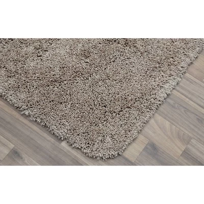 Serendipity Solid Shaggy Washable Nylon Bath Rug - Garland