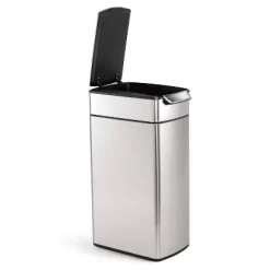 Simplehuman 40L Slim Touch Bar Trash Can Brushed Stainless Steel
