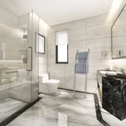 Juvale 59 Inch 4-Rung Wall Leaning Towel Rack, Holder & Stand, Blanket Ladder For Bathroom Decor, Oval Tube Chrome Metal