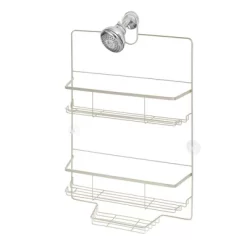 Everett Wide Shower Caddy Silver - IDESIGN