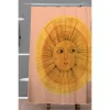 Sewzinski Sun Drawing Shower Curtain Gold/Pink - Deny Designs