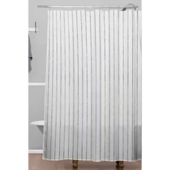Holli Zollinger Aegean Wide Striped Shower Curtain Blue - Deny Designs