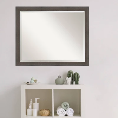 Hardwood Narrow Framed Bathroom Vanity Wall Mirror - Amanti Art - Image 3