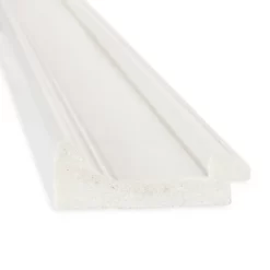 42" X 30" Non-Beveled Ridge White Bathroom Wall Mirror - Amanti Art