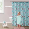 Kate Aurora Montauk Accents Complete 5 Piece Juvi Mermaid Themed Fabric Shower Curtain Bathroom Set