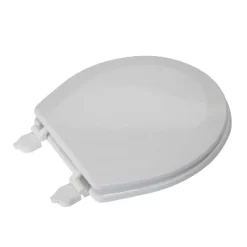 17" Wood Toilet Seat White - Bath Bliss