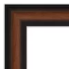 Amanti Art Yale Walnut Petite Bevel Bathroom Wall Mirror 27.5 X 21.5 In.