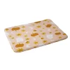 Is It Fall Yet In Peach Memory Foam Bath Mat - Deny Designs