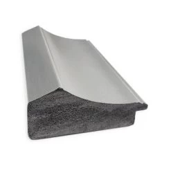 41" X 29" Non-Beveled Peak Polished Nickel Narrow Bathroom Wall Mirror - Amanti Art