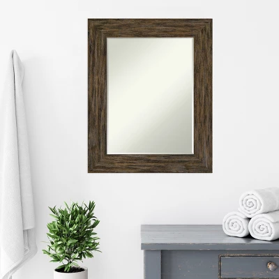 Amanti Art Fencepost Petite Bevel Wood Bathroom Wall Mirror - Image 6