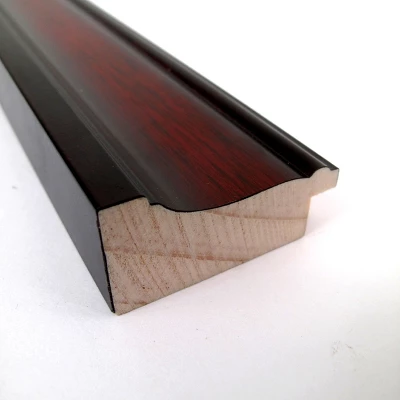 Amanti Art Rubino Cherry Scoop Petite Bevel Wood Bathroom Wall Mirror 27 X 21 In. - Image 2