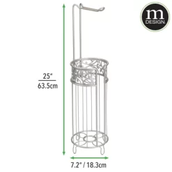 MDesign Metal Toilet Paper Holder Stand And Dispenser, Holds 4 Rolls