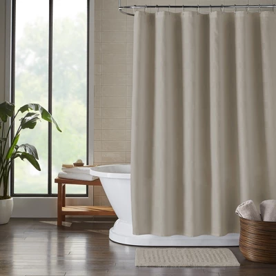 Essential Waffle Stripe Modern Fabric Shower Curtain - 72" X 72" - Elrene Home Fashions - Image 6