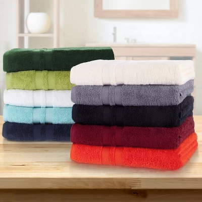 Ultra-Soft Cotton Highly Absorbent Solid Quick-Drying Towel Sets By Blue Nile Mills - Image 4