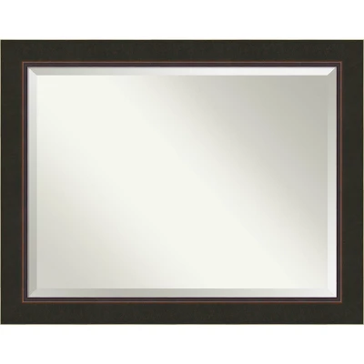 Amanti Art Milano Bronze Beveled Wood Bathroom Wall Mirror - Image 12