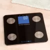 Digital Scale For Body Weight - Cordless Battery-Operated Bathroom Accessory With Large LCD Display To Track Health And Fitness By Bluestone (Black)