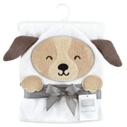 Hudson Baby Infant Boy Cotton Animal Face Hooded Towel, Astronaut Dog, One Size