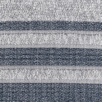 Cubes Modern Look Woven Textured Stripes Bath Towel 27in X 50in Navy By SKL Home - Image 2