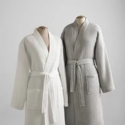 Relaxed Honeycomb Bath Robe - Cassadecor