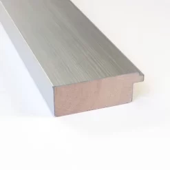 42" X 31" Non-Beveled Wood Bathroom Wall Mirror Brushed Sterling Silver - Amanti Art