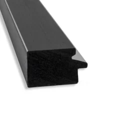 41" X 30" Non-Beveled Eva Narrow Bathroom Wall Mirror Black - Amanti Art