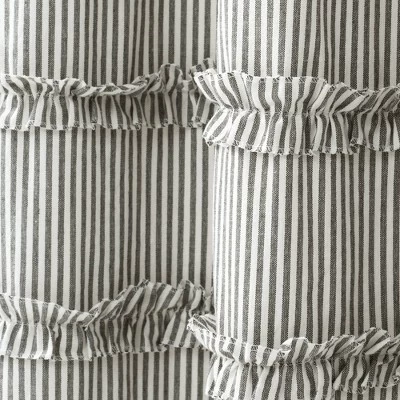 Vintage Stripe Yarn Dyed Cotton Shower Curtain Denim - Lush Décor - Image 4