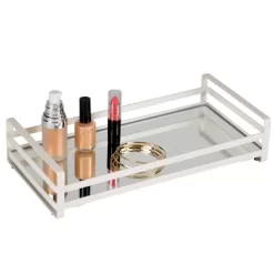 Flat Wire Over The Tank Vanity Tray White - Home Details