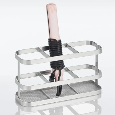 MDesign Steel Bath Countertop/Vanity Hair Care Storage Organizer Basket - Image 5