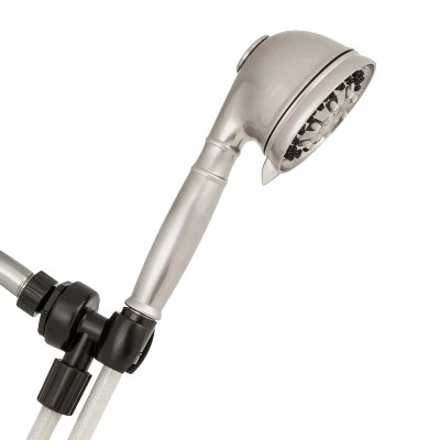 6 Mode Power Pulse Hand Held Shower Head Brushed Nickel - Waterpik - Image 4