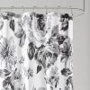 Hannah Floral Printed Shower Curtain Black/White
