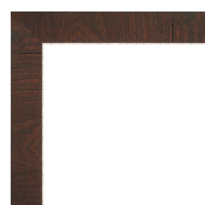 41" X 30" Non-Beveled Wildwood Brown Narrow Bathroom Wall Mirror - Amanti Art - Image 2