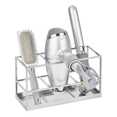 MDesign Steel Bathroom Countertop Hair Care Storage Organizer Basket - Image 4