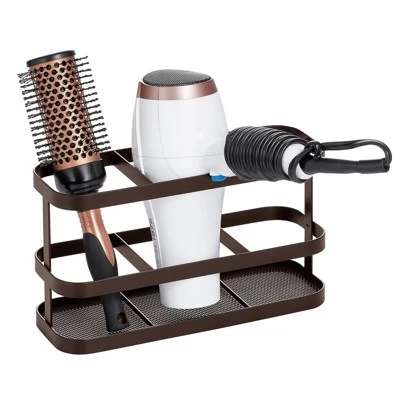 MDesign Steel Bath Countertop/Vanity Hair Care Storage Organizer Basket - Image 9