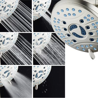 High Pressure 50 Mode Rain And Handheld Three Way Shower Head Combo Nickel - Aquabar - Image 7