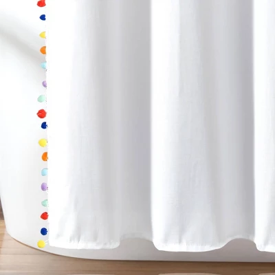 72"x72" Kids' Pom Pom Shower Curtain - Lush Décor - Image 3