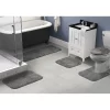 5pc Traditional Nylon Washable Bathroom Rug Set Gray - Garland Rug