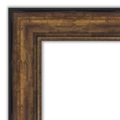 Amanti Art Ballroom Bronze Petite Bevel Bathroom Wall Mirror 31.5 X 25.5 In.